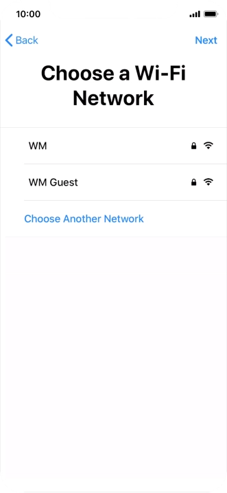 Press the required Wi-Fi network.