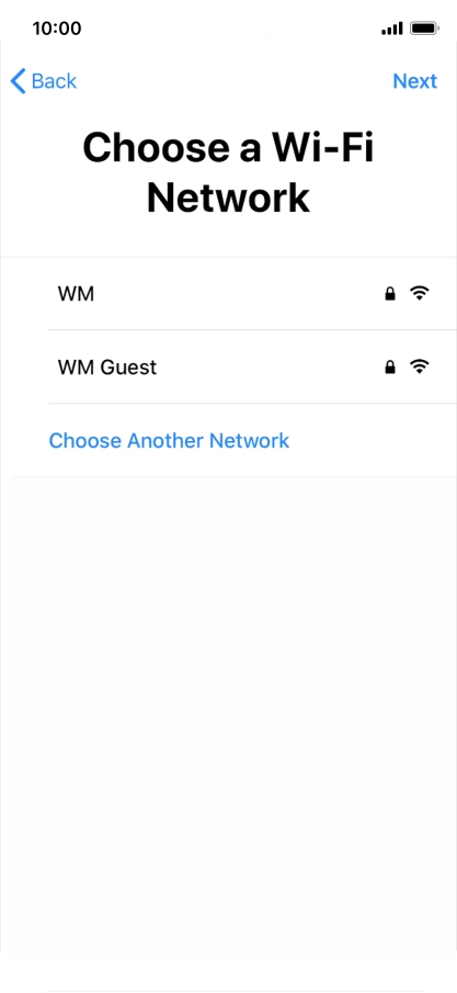 Press the required Wi-Fi network.