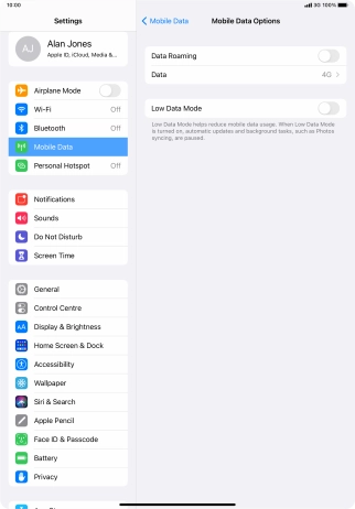 Press the indicator next to 