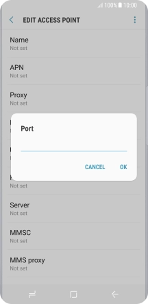 Key in 8080 and press OK.
