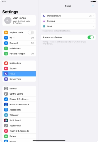 Press Do Not Disturb.