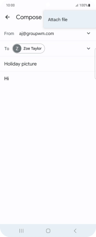 Press Attach file and go to the required folder.