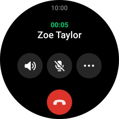 Press the end call icon.