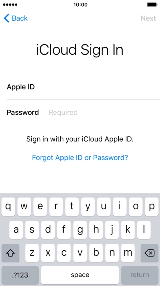 Press Required and key in the password for your Apple ID.