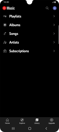 Press the required category and go to the required audio file.