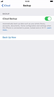Press Back Up Now and wait while the phone memory is backed up.