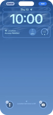 To customise the way the lock screen date is displayed, press the date widget and follow the instructions on the screen to select the required widget display mode.