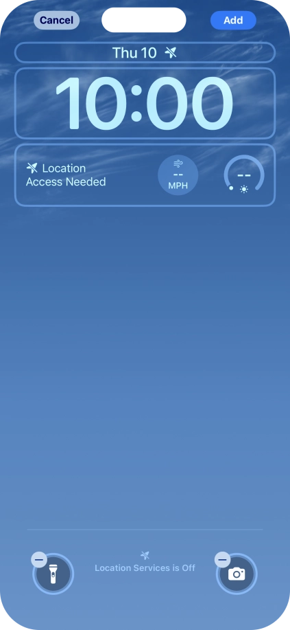 To customise the way the lock screen date is displayed, press the date widget and follow the instructions on the screen to select the required widget display mode.