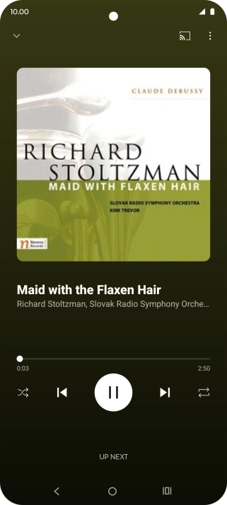 Press arrow right to go to the next audio file.