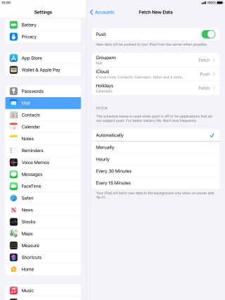 Press the indicator next to 