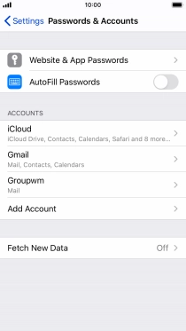 Press the required account.
