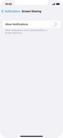 Press the indicator next to 