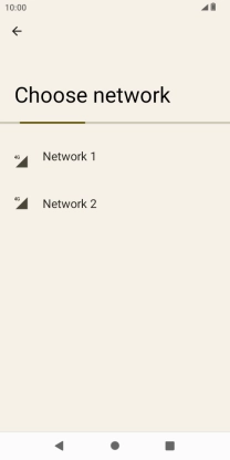 Press the required network.