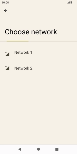 Press the required network.