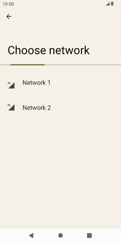 Press the required network.