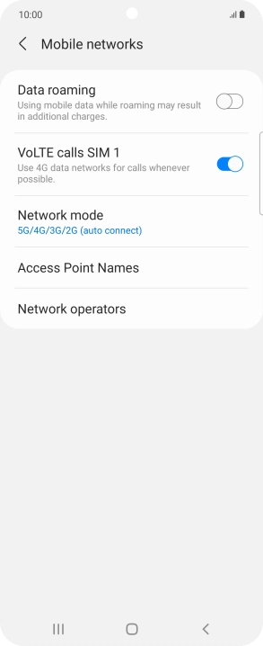 Press Access Point Names.