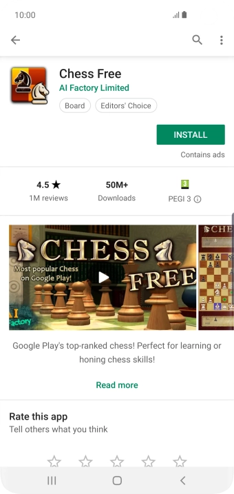 Press INSTALL and follow the instructions on the screen to install the app.