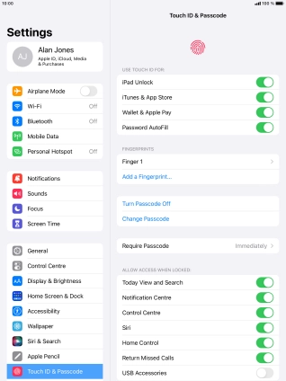 Press the indicator next to 