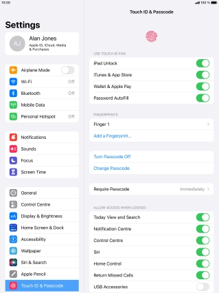 Press the indicator next to 