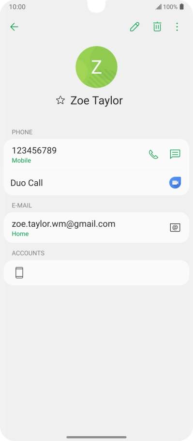 Press the call icon next to the required number.