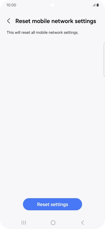 Press Reset settings.