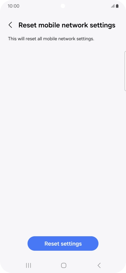 Press Reset settings.