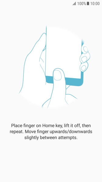 Follow the instructions on the screen to create the phone lock code using your fingerprint.
