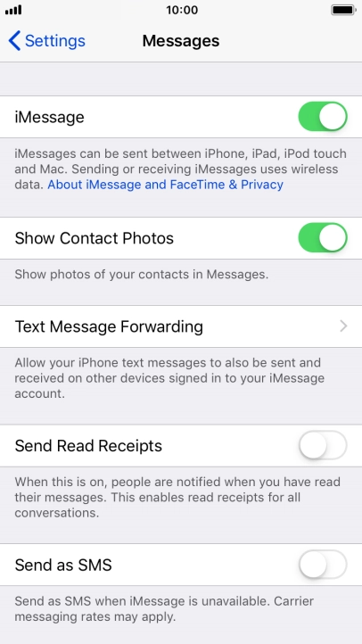 Press the indicator next to 