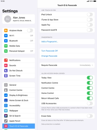 Press the indicator next to 