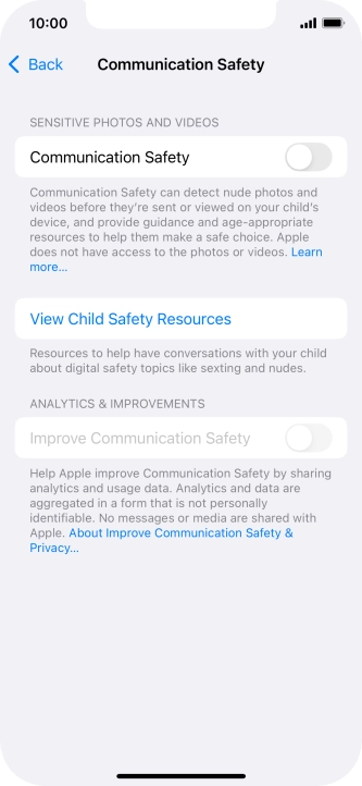 Press the indicator next to 