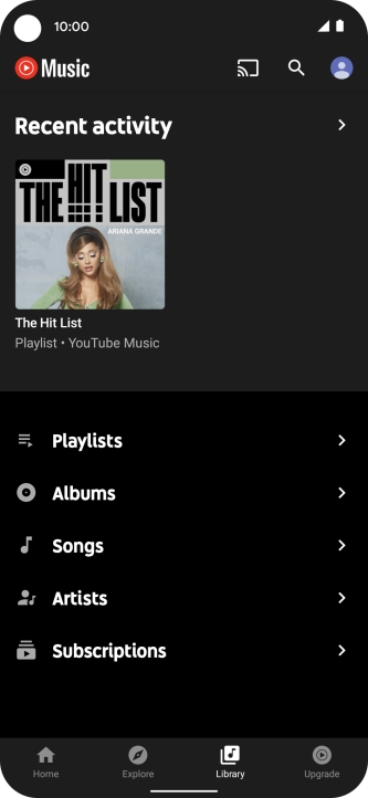 Press the required category and go to the required audio file.