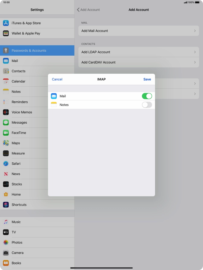Press Save. Your email account has now been set up. To select more settings for incoming and outgoing server, proceed with the following steps.