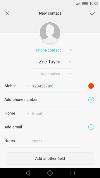 Press the confirm icon.