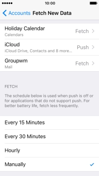 If you turn off the function, press the required setting.