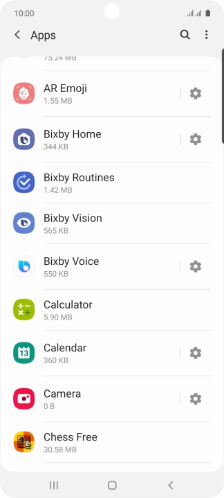 Press the required app.