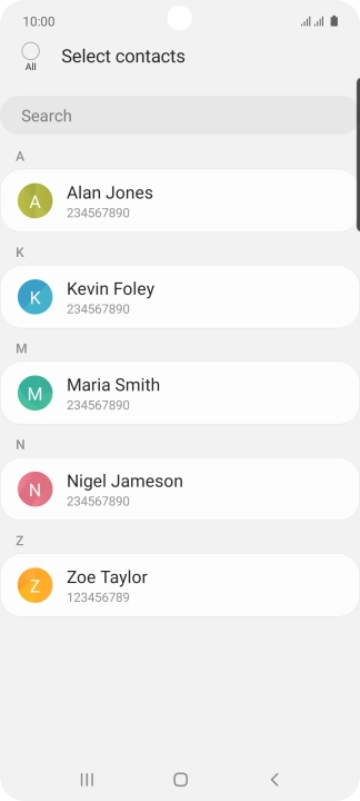 Press the field above 