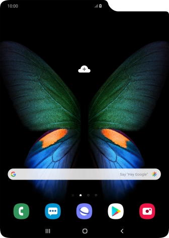 When the battery charging icon is displayed, the battery is charging.