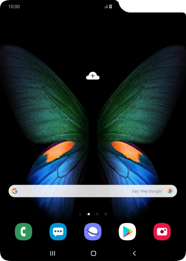 When the battery charging icon is displayed, the battery is charging.