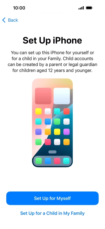 Press Set Up for Myself.