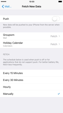 If you turn off the function, press the required setting.