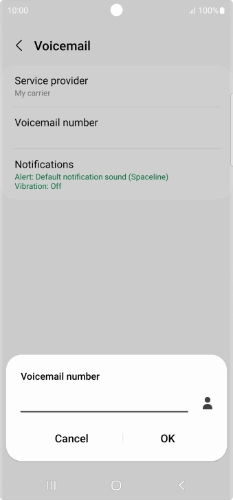 Key in +61414121121 and press OK.