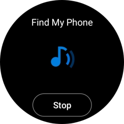 Press Stop when you've found your phone.