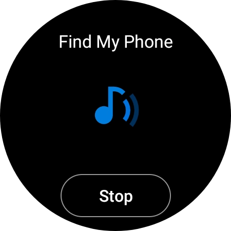 Press Stop when you've found your phone.