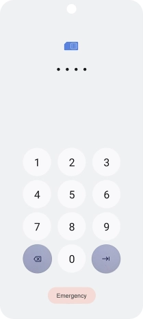 If your SIM is locked, key in your PIN and press arrow right.
