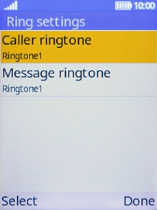 Select Caller ringtone.