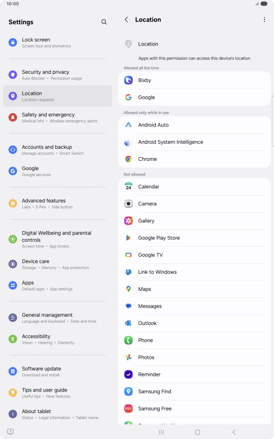 Press the required app.