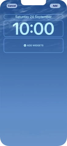 To customise the way the lock screen date is displayed, press the date widget and follow the instructions on the screen to select the required widget display mode.