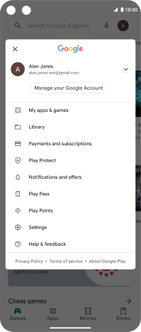Press My apps & games.