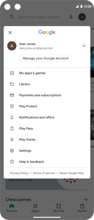 Press My apps & games.