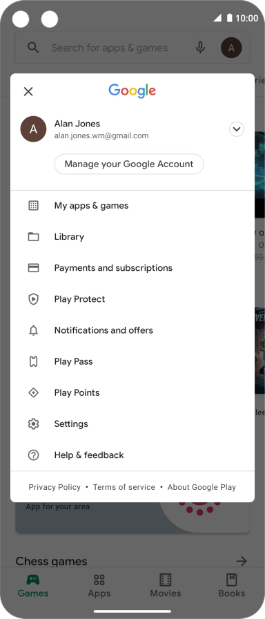 Press My apps & games.